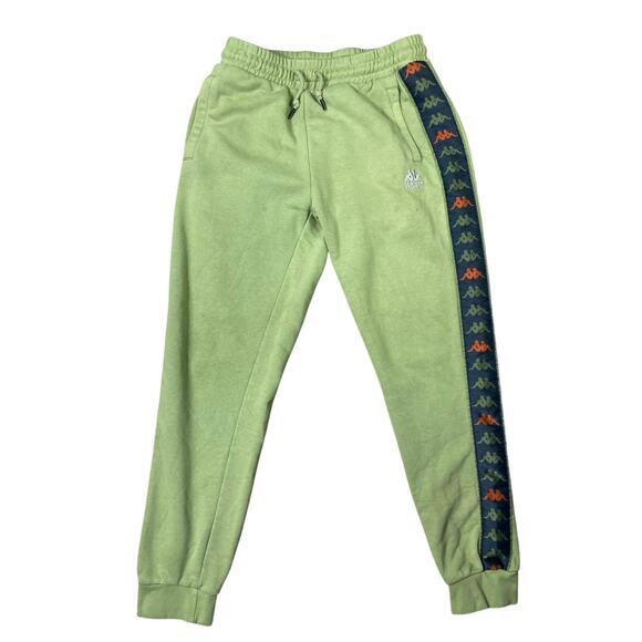 Kappa Unisex‎ Joggers Green Logo Tape Pants Size M Activewear - Picture 1 of 9